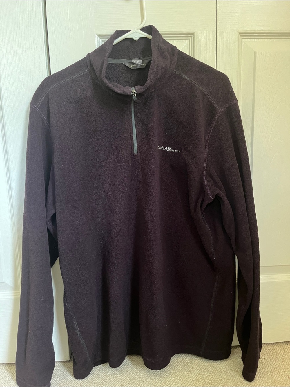 Eddie Bauer Men's Half-Zip Fleece Pullover - Deep Plum